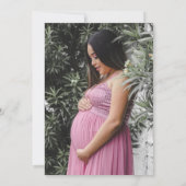 ボホパンパスグラインボーレインボーベビーガールベビーシャワー 招待状 (裏面)