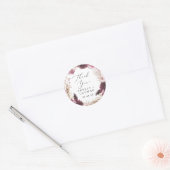 ボホパンパスグラスありがとう結婚式の引き出物シール ラウンドシール (封筒)