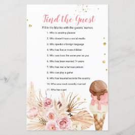 ボホパンパスグラスのアイスクリームを見つけるゲストゲーム