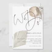 ボホパンパスグラスの脚本結婚を 招待状 (正面)