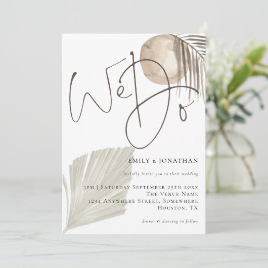 ボホパンパスグラスの脚本結婚を 招待状 (スタンド正面)