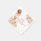 ボホパンパスグラスアイスクリームカップルシャワーナプキン スタンダードカクテルナプキン (角)