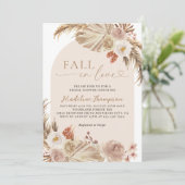 ボホパンパスグラスアーチ秋インラブブライダルシャワー 招待状 (スタンド正面)