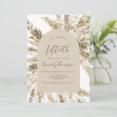 ボホパンパスグラスアーチ50th誕生日パーティー 招待状 (スタンド正面)