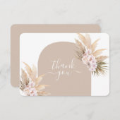 ボホパンパスグラスアー結婚チーズサンキューカード サンキューカード (正面/裏面)