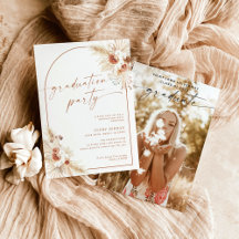 ボホパンパスグラスエクセシレーションパーティー招待状