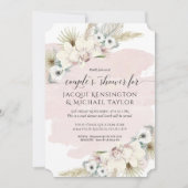 ボホパンパスグラスオーキッドフローラカップルシャワー 招待状 (正面)