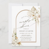 ボホパンパスグラスオーキッドフローラカップルシャワー 招待状 (正面)