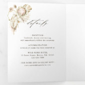 ボホパンパスグラスオーキッド結婚フローラの写真 三つ折り招待状 (内部最初)