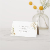 ボホパンパスグラスオーキッド結婚フローラ プレイスカード (裏面)