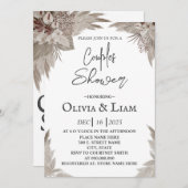 ボホパンパスグラスカップルのシャワー 招待状 (正面/裏面)