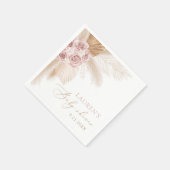 ボホパンパスグラスガールベビーシャワー スタンダードカクテルナプキン (角)