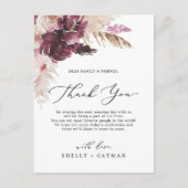 ボホパンパスグラスサンキューユキュ披露宴カード ポストカード (正面)