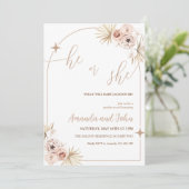 ボホパンパスグラスジェンダーリビールパーティの招待状 招待状 (スタンド正面)