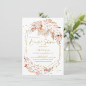 ボホパンパスグラスジオメトリックブライダルシャワーインビタティ 招待状 (スタンド正面)