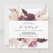 ボホパンパスグラススクエア結婚式招待状 招待状 (正面)