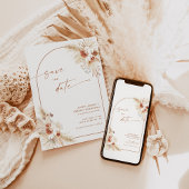 ボホパンパスグラスセーブ・ザ・デイト招待状 招待状