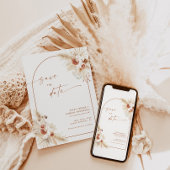 ボホパンパスグラスセーブ・ザ・デイト招待状 招待状