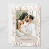 ボホパンパスグラスセーブ・ザ・デート案内 招待状 (正面)