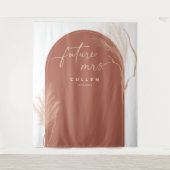 ボホパンパスグラステラコッタアーチブライダルシャワー タペストリー (正面)