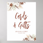 ボホパンパスグラステラコッタカードとギフトサイン ポスター (正面)