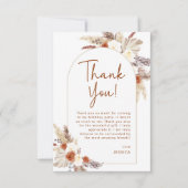 ボホパンパスグラステラコッタバースデーパーティー サンキューカード (正面)