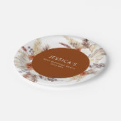 ボホパンパスグラステラコッタバースデーパーティー ペーパープレート (アングル)