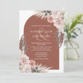 ボホパンパスグラステラコッタフローラ結婚ズインビタ 招待状 (スタンド正面)