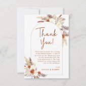 ボホパンパスグラステラコッタブライダルシャワー サンキューカード (正面)