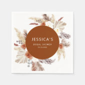 ボホパンパスグラステラコッタブライダルシャワー スタンダードカクテルナプキン (正面)