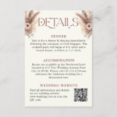 ボホパンパスグラステラコッタ結婚の詳細 エンクロージャーカード (正面)