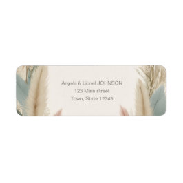 ボホパンパスグラステラコッタ結婚ズ ラベル