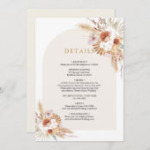 ボホパンパスグラステラコッタ詳細招待状 招待状 (正面/裏面)