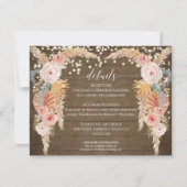 ボホパンパスグラストゥインクルライト素朴詳細 招待状 (正面)