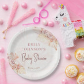ボホパンパスグラスニュートラルベビーシャワーボヘミアン ペーパープレート (パーティー)