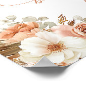 ボホパンパスグラスニュートラルベビーシャワー ポスター (角)