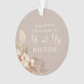 ボホパンパスグラスニュートラル結婚ズ オーナメント (正面)