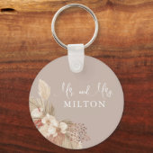 ボホパンパスグラスニュートラル結婚ズ キーホルダー (正面)