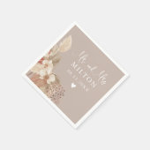 ボホパンパスグラスニュートラル結婚ズ スタンダードカクテルナプキン (角)