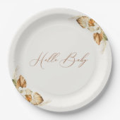 ボホパンパスグラスハ男女兼用ローベビー ペーパープレート (正面)