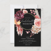 ボホパンパスグラスバチェロレッテ旅程Inv 招待状 (正面)