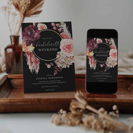 ボホパンパスグラスバチェロレッテ旅程Inv 招待状