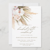 ボホパンパスグラスバチェロレッテ旅行者週末 招待状 (正面)