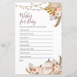 ボホパンパスグラスパンプキンベビー願い