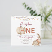 ボホパンパスグラスパンプキンワンズ誕生日フローラ 招待状 (スタンド正面)