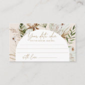 ボホパンパスグラスビーチデート夜のアイディア。日付jar エンクロージャーカード (正面)