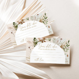 ボホパンパスグラスビーチデート夜のアイディア。日付jar エンクロージャーカード