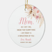 ボホパンパスグラスピンクフローラ花嫁の母 セラミックオーナメント (左)