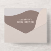 ボホパンパスグラスピンクベビーシャワー オールインワン招待状 (裏面)