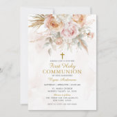 ボホパンパスグラスファースト聖餐式 招待状 (正面)